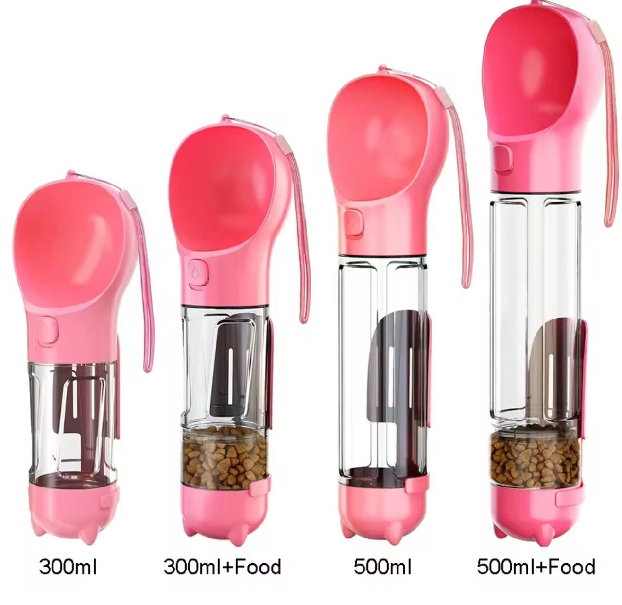 3-in-1 Portable Pet Water & Food Bottle (500ml)