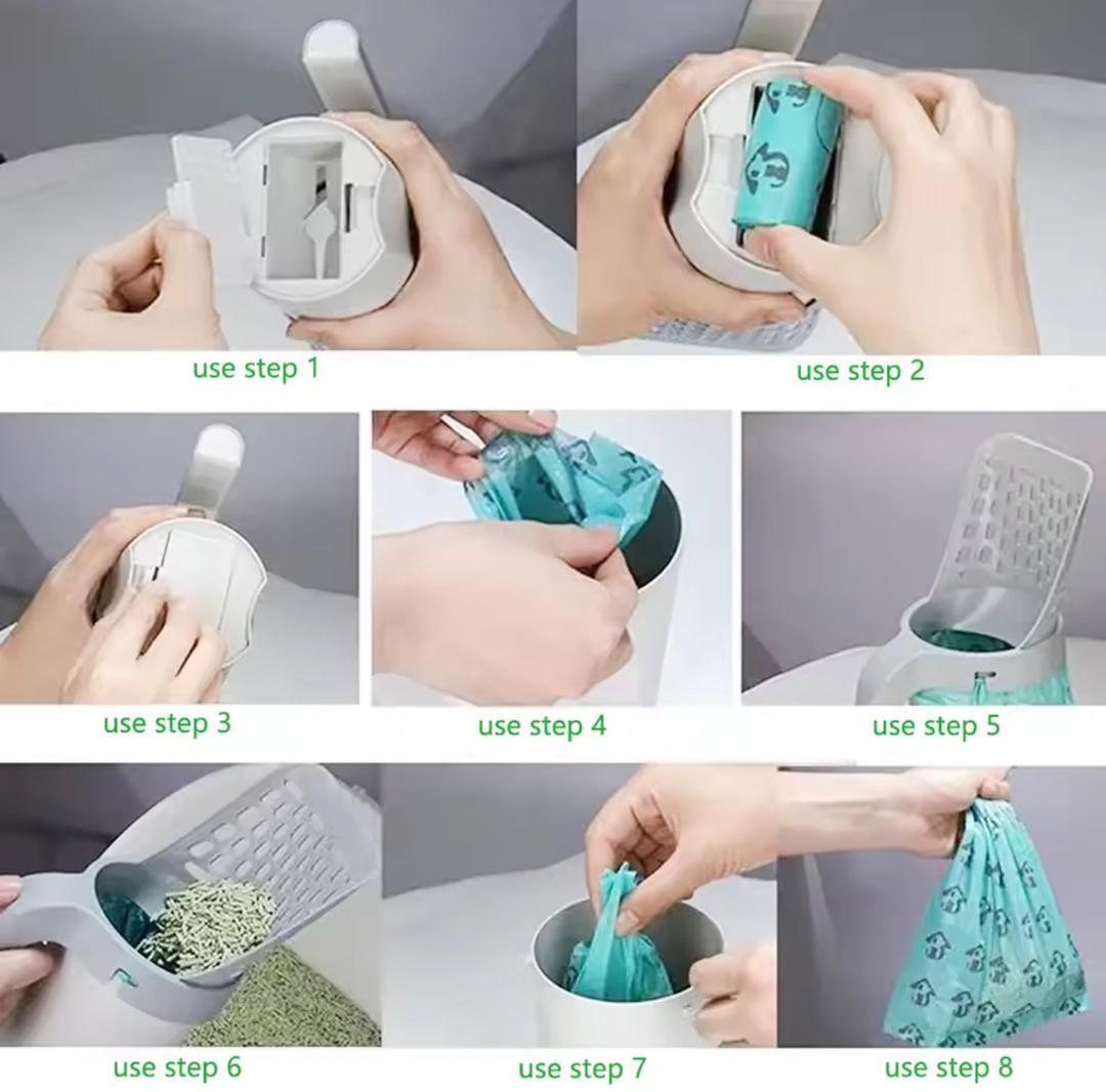 Cat Litter Scoop with Built-In Filter