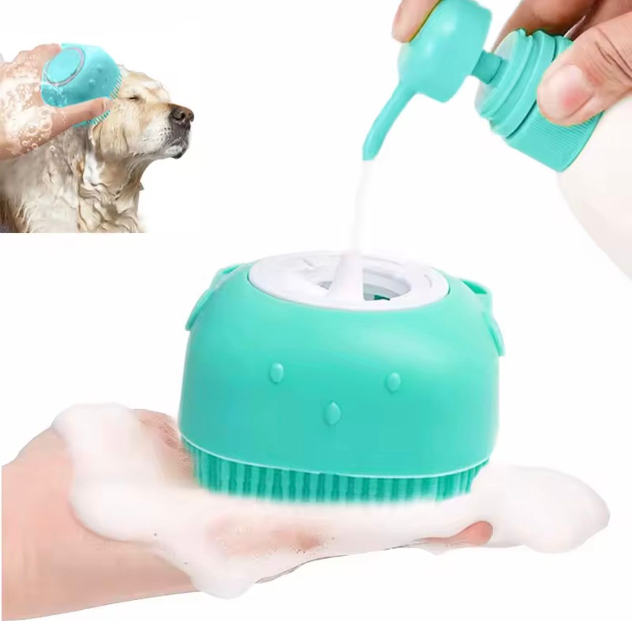 Pet Bath & Massage Silicone Brush